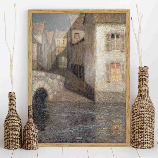 Ingelijste posters Henri Le Sidaner - The House by the River, Chartres