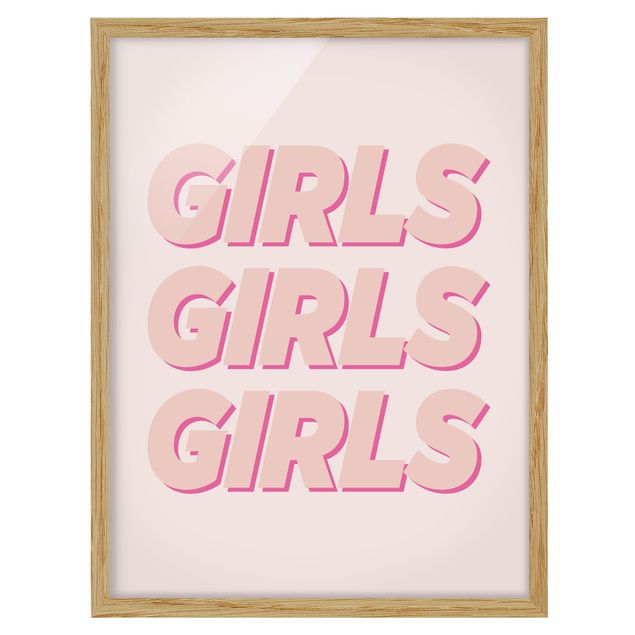 Ingelijste posters Girls Girls Girls