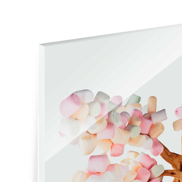 Glasschilderijen Bonsai With Marshmallows