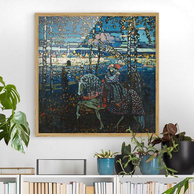 Ingelijste posters Wassily Kandinsky - Riding Paar