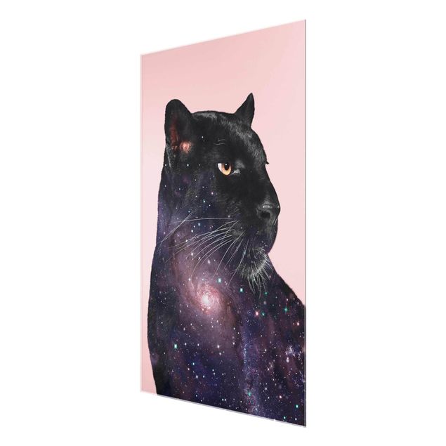 Glasschilderijen Panther With Galaxy