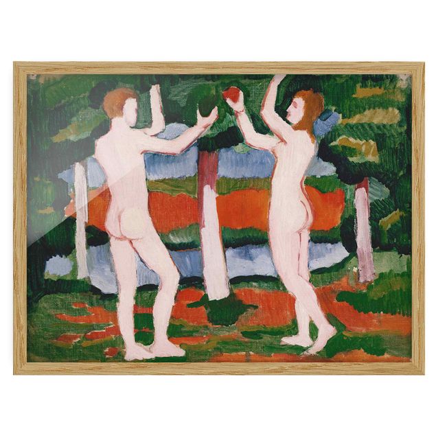 Ingelijste posters August Macke - Adam And Eve