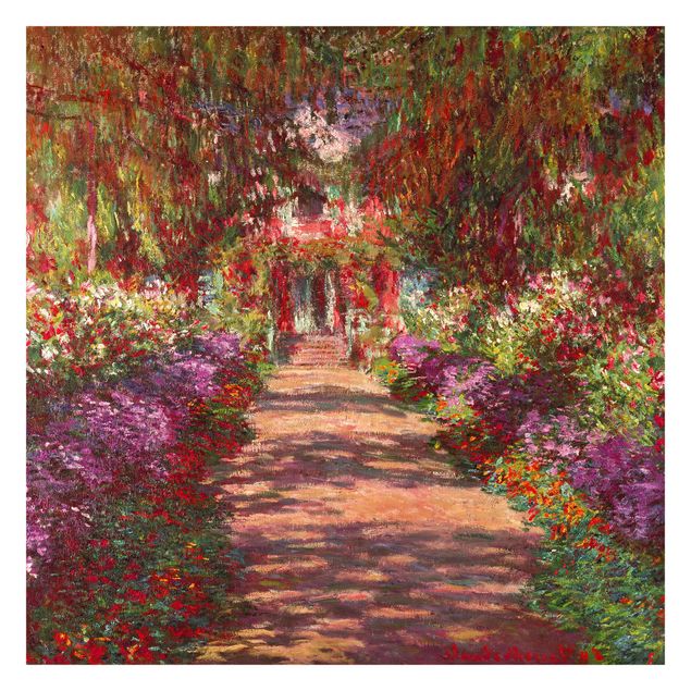 Fotobehang Claude Monet - Pathway In Monet's Garden At Giverny