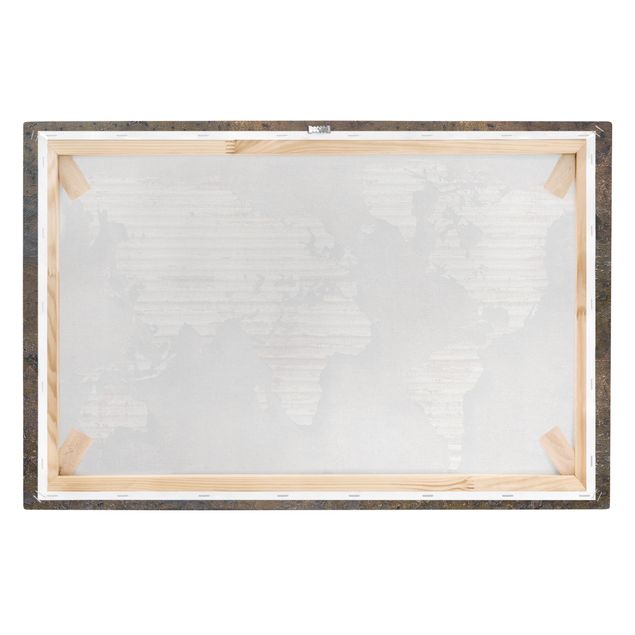 Canvas schilderijen Rust World Map