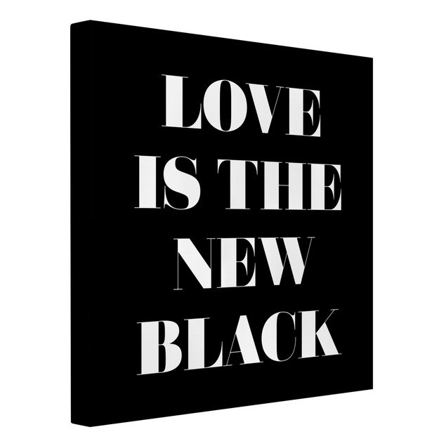 Canvas schilderijen Love Is The New Black