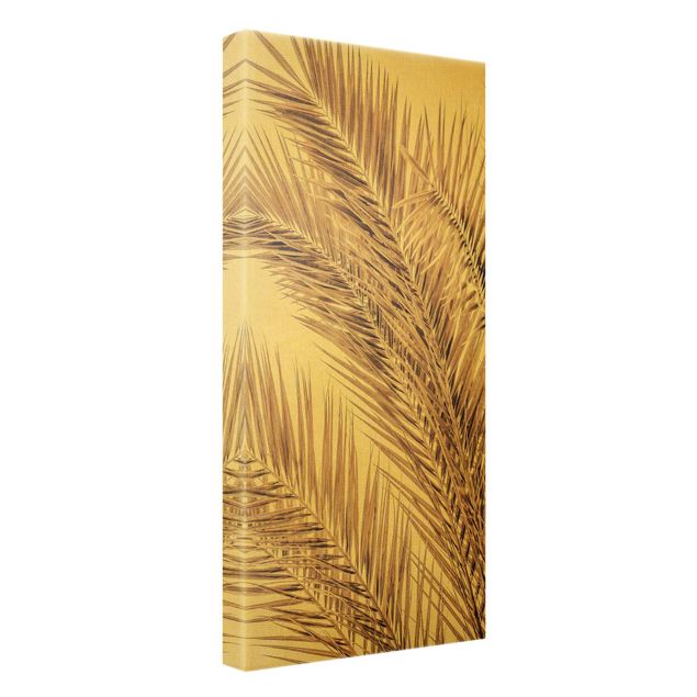Canvas schilderijen - Goud Bronze Coloured Palm Fronds