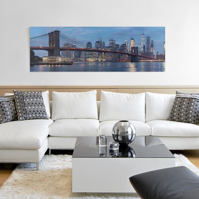 Canvas schilderijen Brooklyn Bridge Manhattan New York