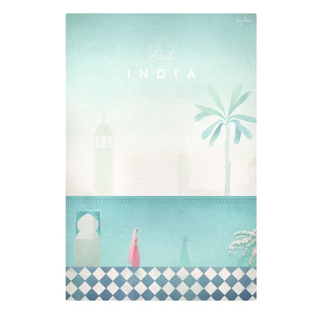 Canvas schilderijen Travel Poster - India