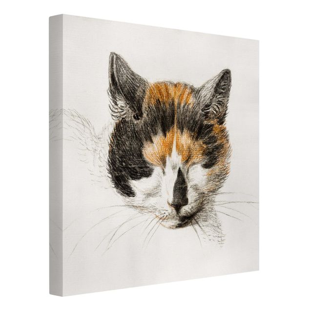 Canvas schilderijen Vintage Drawing Cat IV
