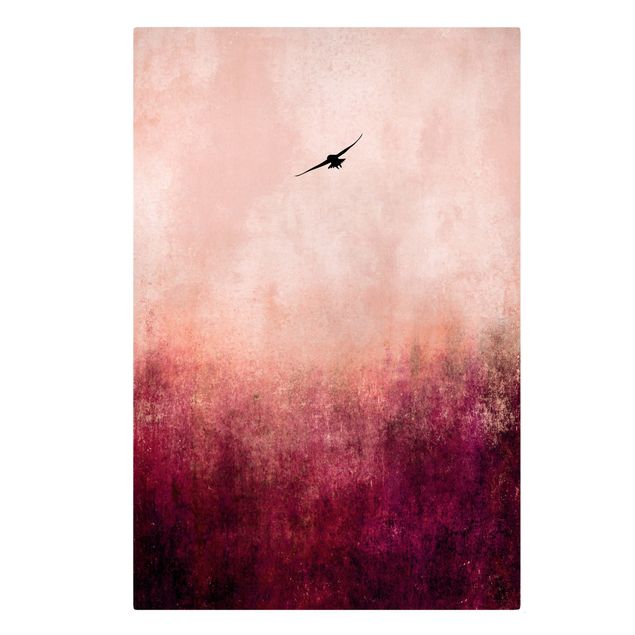 Canvas schilderijen Bird In Sunset