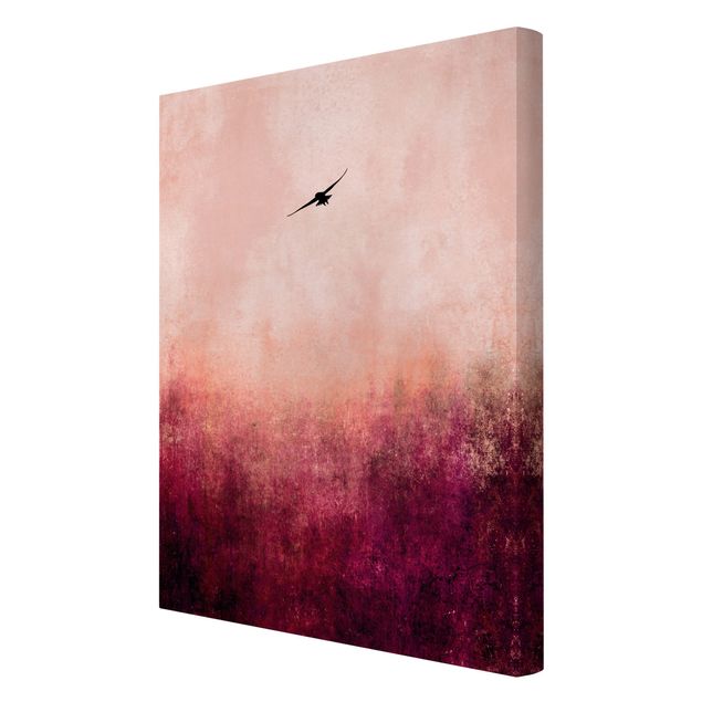 Canvas schilderijen Bird In Sunset