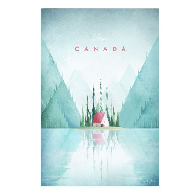 Canvas schilderijen Travel Poster - Canada