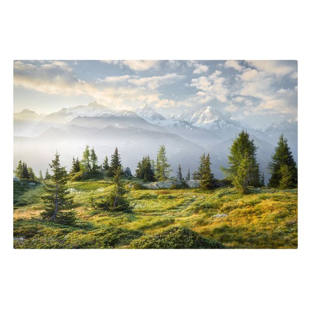 Canvas schilderijen Émosson Wallis Switzerland