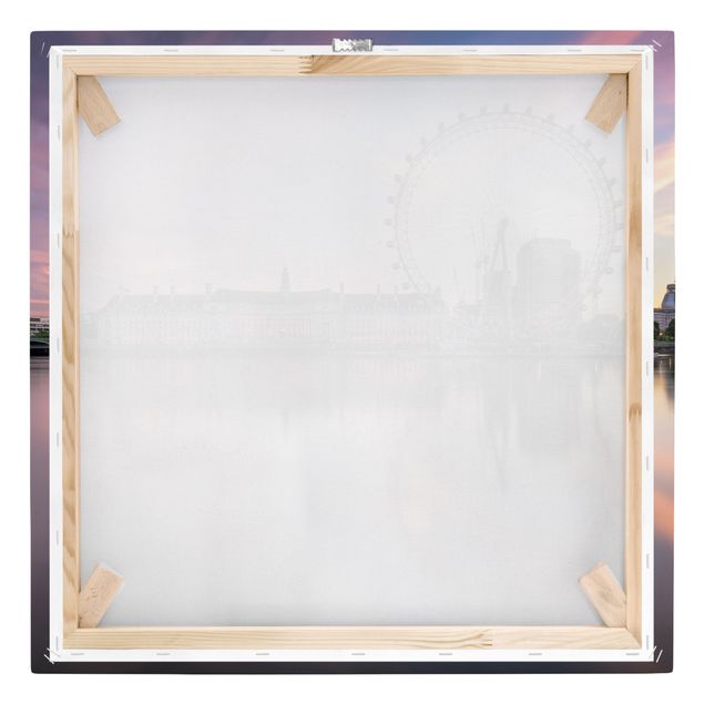 Canvas schilderijen London Eye at Dawn