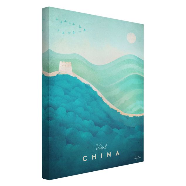 Canvas schilderijen Travel Poster - China