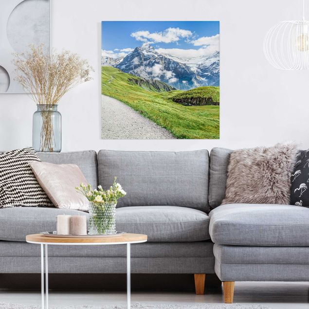 Canvas schilderijen Grindelwald Panorama