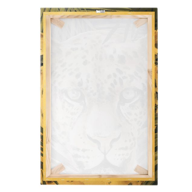 Canvas schilderijen - Goud Leopard In The Jungle