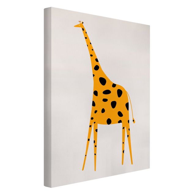 Canvas schilderijen Yellow Giraffe