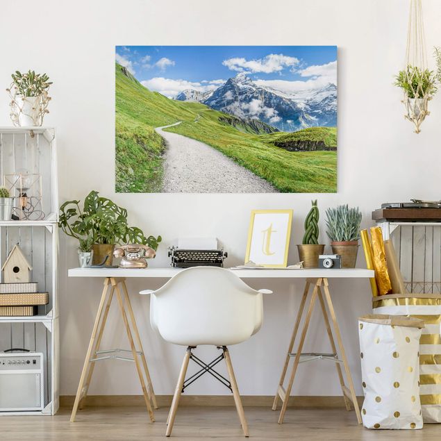Canvas schilderijen Grindelwald Panorama