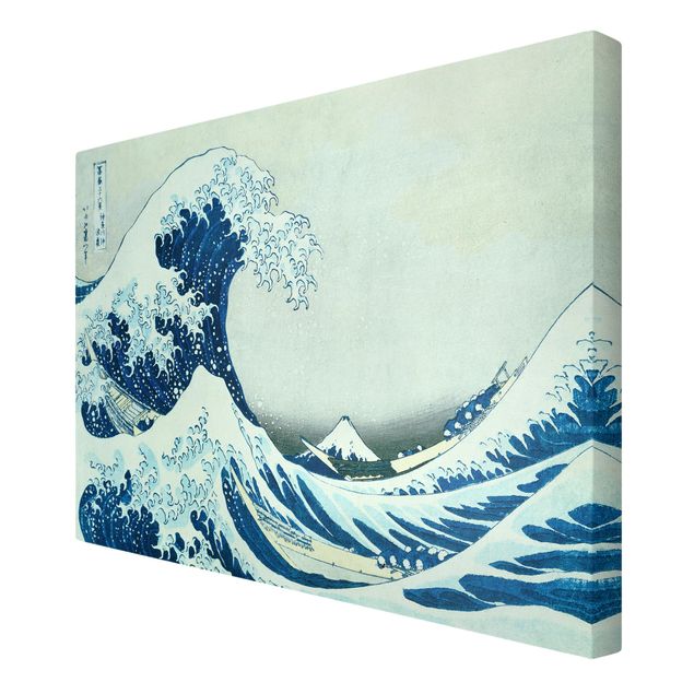 Canvas schilderijen Katsushika Hokusai - The Great Wave At Kanagawa