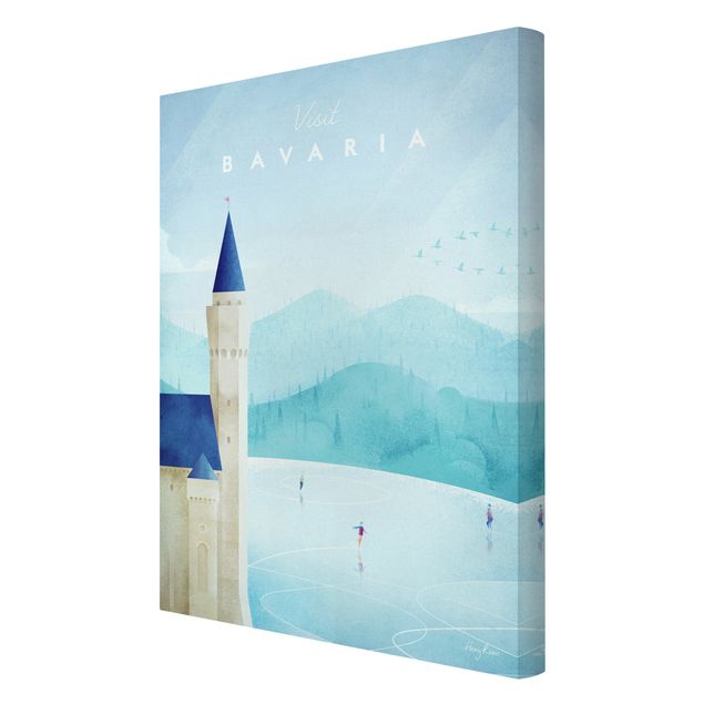 Canvas schilderijen Travel Poster - Bavaria