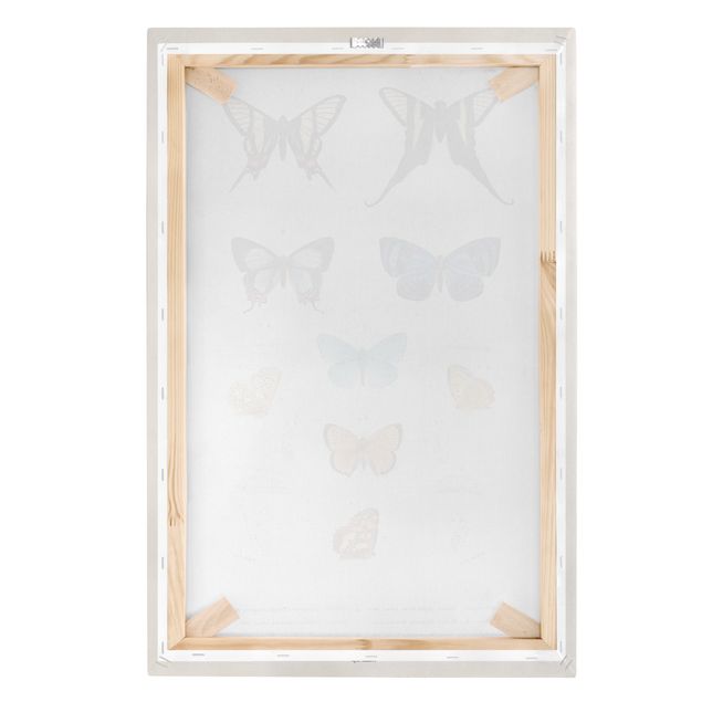 Canvas schilderijen Vintage Board Butterflies I