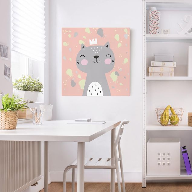 Canvas schilderijen Naughty Cat