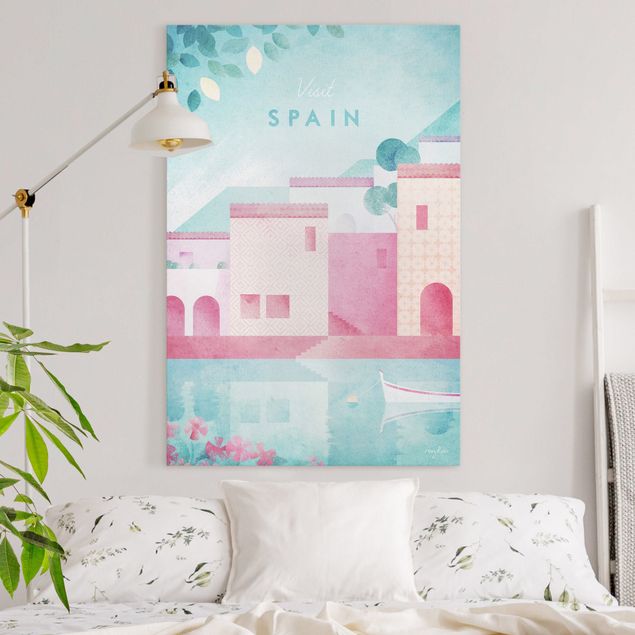 Canvas schilderijen Travel Poster - Spain