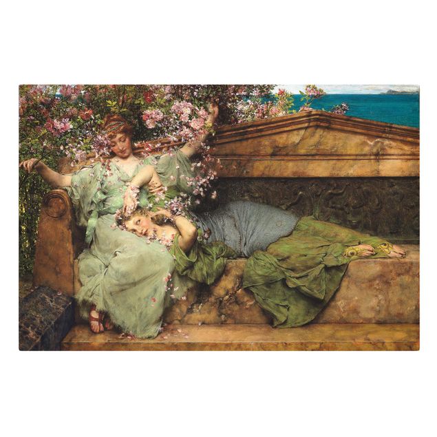 Canvas schilderijen Sir Lawrence Alma-Tadema - The Rose Garden