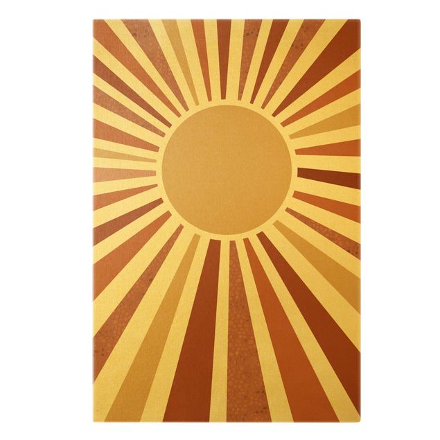 Canvas schilderijen - Goud Golden Sun Rays