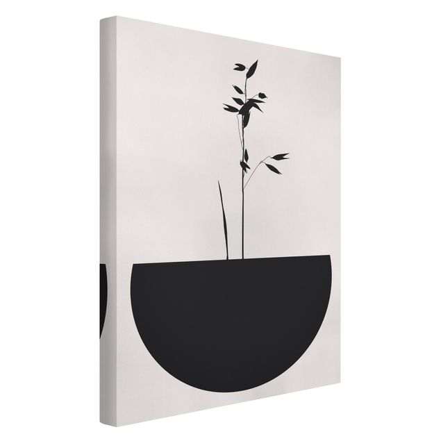 Canvas schilderijen Graphical Plant World - Delicate Shoot