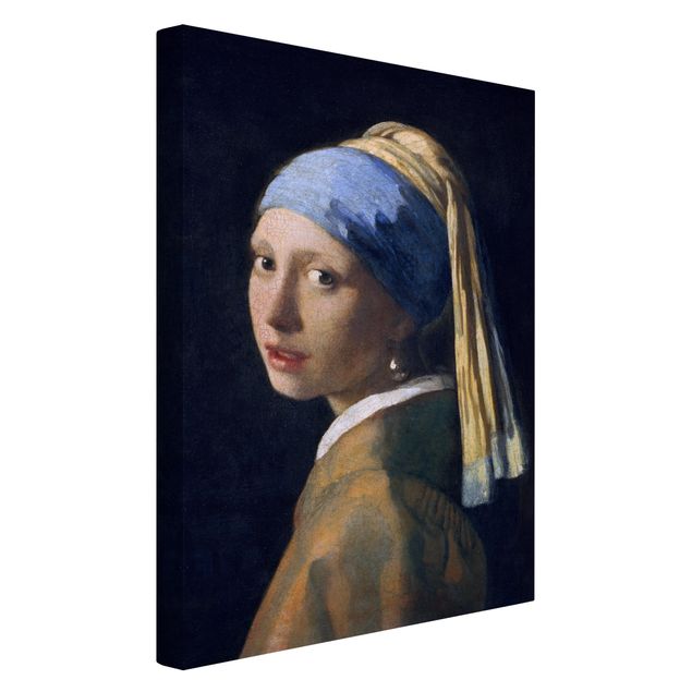Canvas schilderijen Jan Vermeer Van Delft - Girl With A Pearl Earring