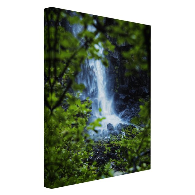 Canvas schilderijen View Of Waterfall