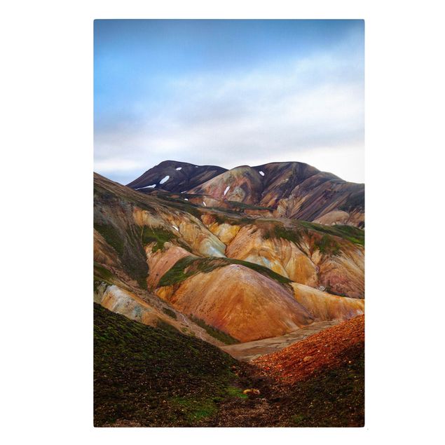 Canvas schilderijen Colourful Mountains In Iceland