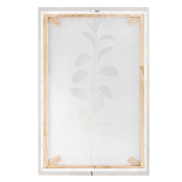 Canvas schilderijen Graphical Plant World - Gold And Grey