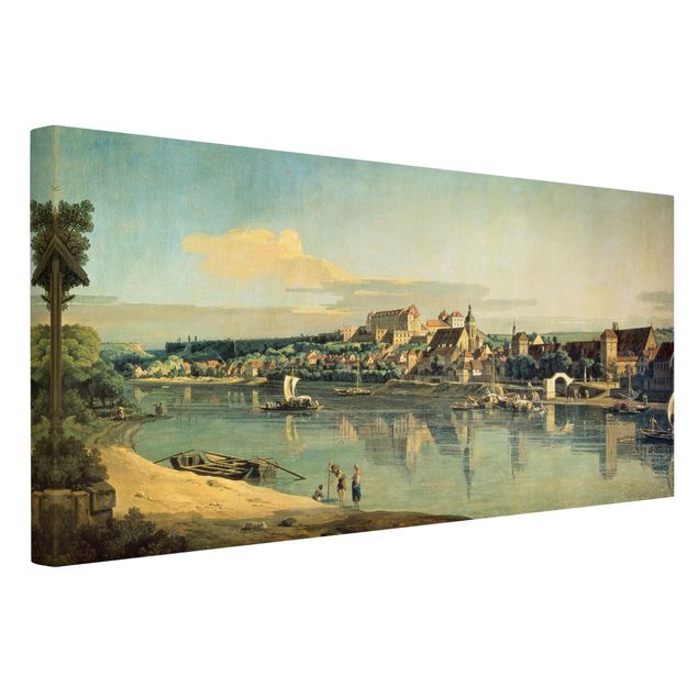 Canvas schilderijen Bernardo Bellotto - View Of Pirna
