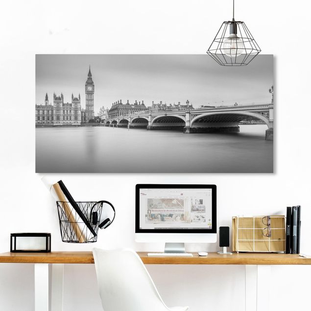 Canvas schilderijen Westminster Bridge And Big Ben