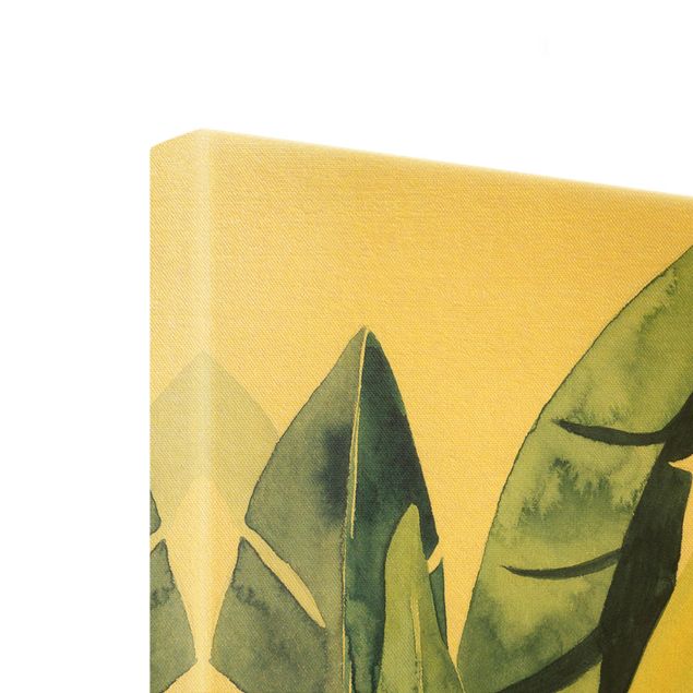 Canvas schilderijen - Goud Tropical Foliage - Banana