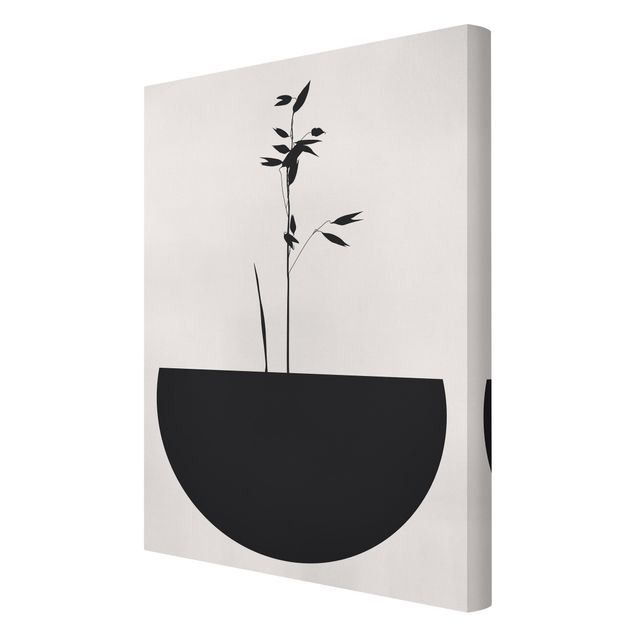 Canvas schilderijen Graphical Plant World - Delicate Shoot