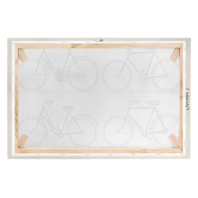 Canvas schilderijen Vintage Poster Bicycles