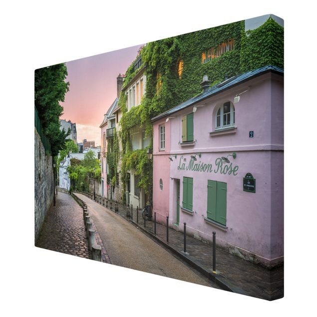 Canvas schilderijen Rose Coloured Twilight In Paris