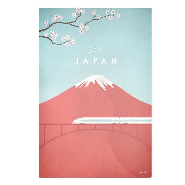 Canvas schilderijen Travel Poster - Japan