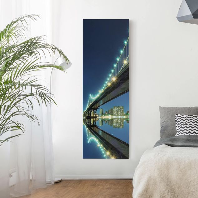 Canvas schilderijen Abstract Manhattan Bridge