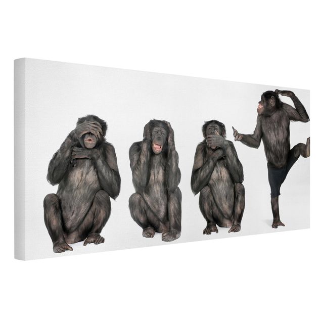 Canvas schilderijen Monkey Clique