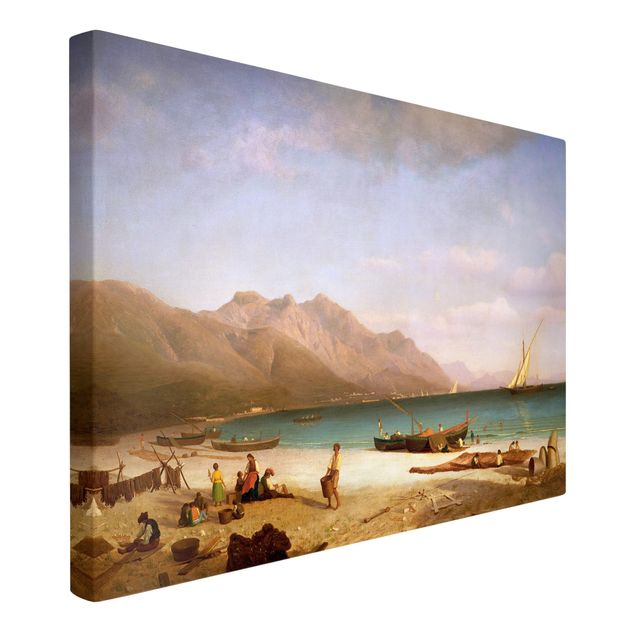 Canvas schilderijen Albert Bierstadt - Bay of Salerno