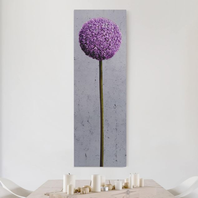 Canvas schilderijen Allium Round-Headed Flower