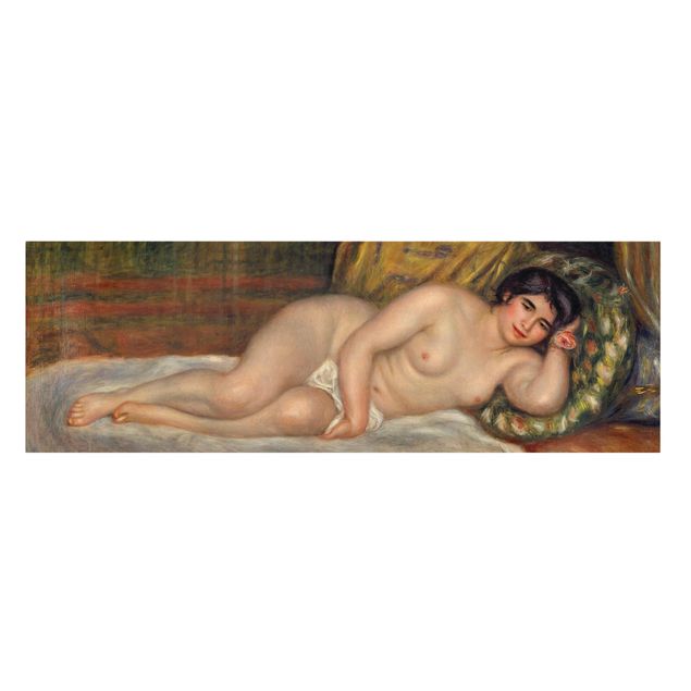 Canvas schilderijen Auguste Renoir - Lying female Nude (Gabrielle)
