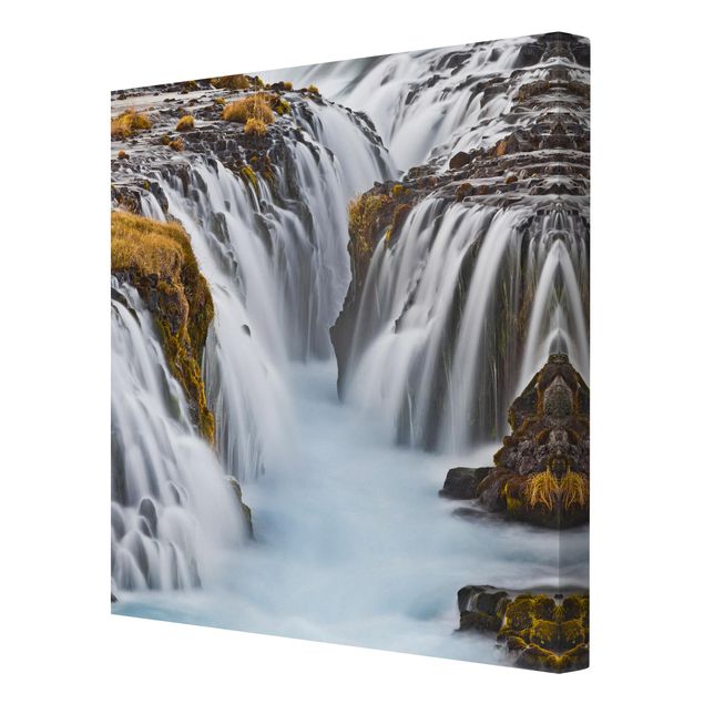 Canvas schilderijen Brúarfoss Waterfall In Iceland