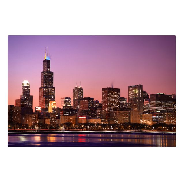 Canvas schilderijen Chicago Skyline