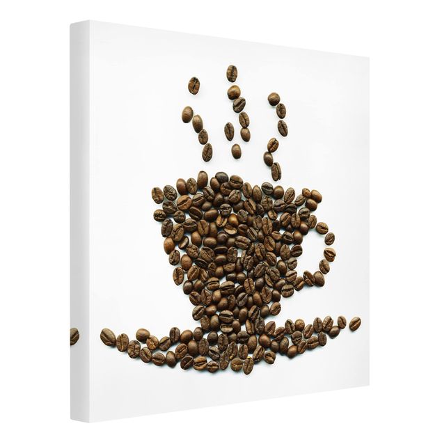 Canvas schilderijen Coffee Beans Cup